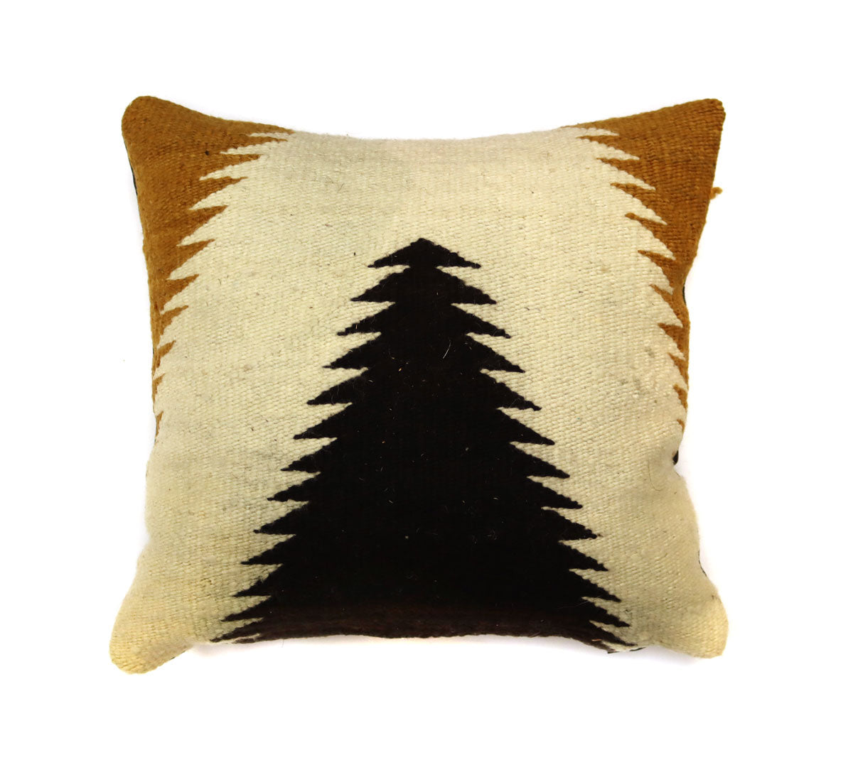 Custom Leather Pillow with c. 1930s Navajo Crystal Textile Inlay, 15
