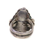Navajo Turquoise and Silver Ring c. 1940-50s, size 14 (J15093)