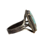 Navajo - Turquoise and Silver Ring c. 1930s, size 7.5 (J15906-013)