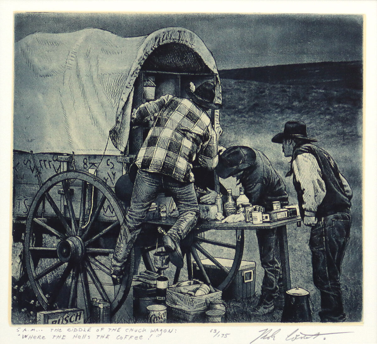 Bob Coronato (b. 1970)  - 5am... The Riddle of the Chuck Wagon: Where the Hell's the Coffee! (Edition 63 of 175)