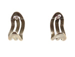 Alvin Thompson (b. 1955) - Navajo Contemporary Sterling Silver Post Earrings, 1.25" x 0.75" (J13998-119)