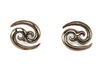 Victor Peina - Zuni Contemporary Sterling Silver Post Earrings, 1" x 0.875" (J13998-136)