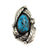 Navajo Turquoise Ring with Feather...