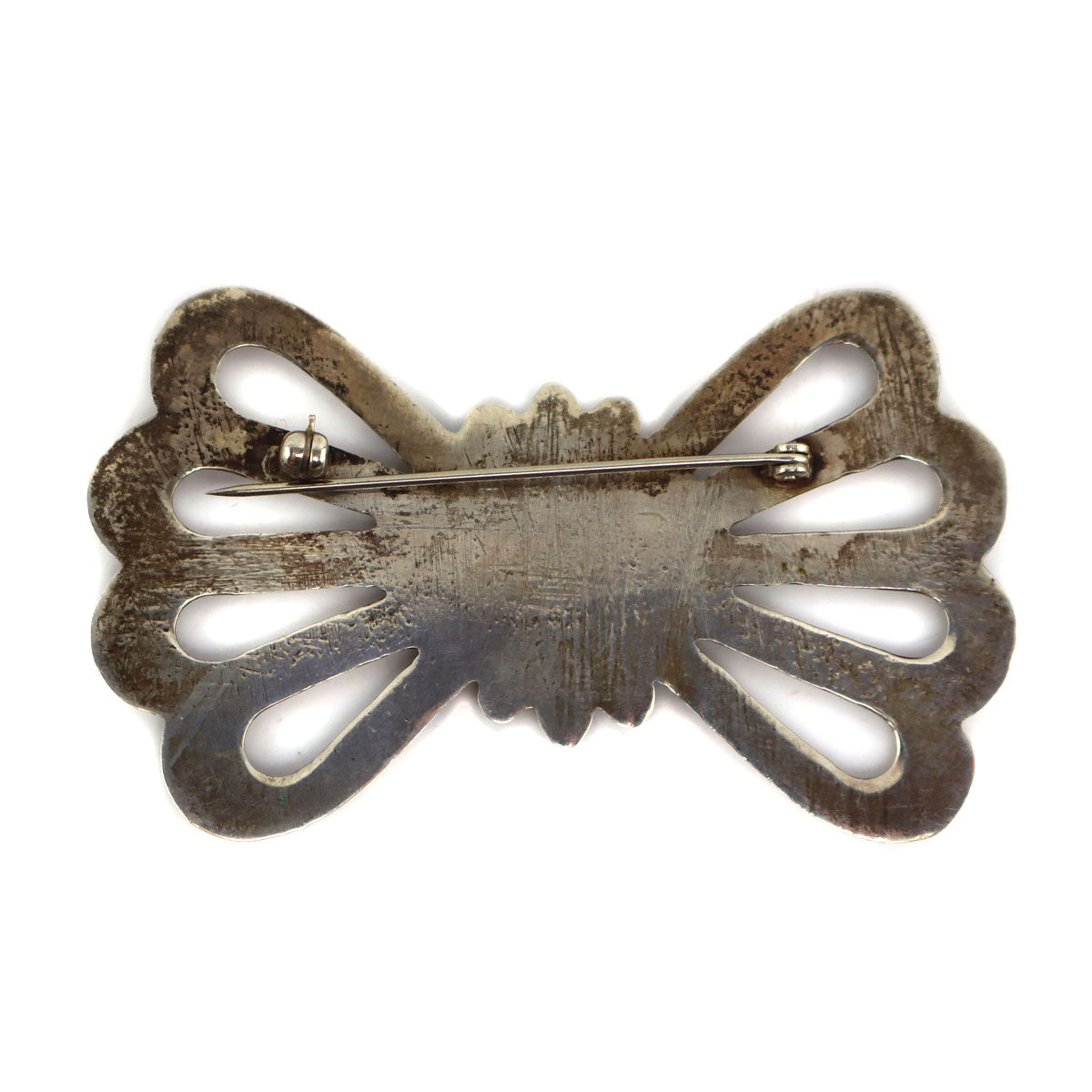 Navajo Silver Sandcast Concho-Style Pin 1950s, x