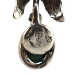 Sam Patania - Contemporary "Super Nova" Turquoise and Sterling Silver Blossom French Hook Earrings, 2.25" x 0.5"