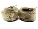Chippewa Leather Beaded Moccasins with Floral Design c. 1890s, 2.75" x 4" x 9.5"