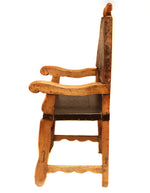 Spanish Colonial Chair, 45.5" x 20.5" x 18.5"