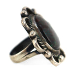 Navajo - Chrysocolla and Silver Ring c. 1950s, size 5.25