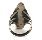 Navajo - Blue Gem Turquoise and Silver Ring c. 1950s, size 8.5
