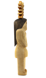 Robin Willeto (b. 1962) - Navajo Cottonwood Carved Native American Figure c. 1996, 42.5" x 10" x 7"