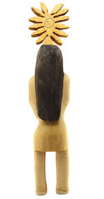 Robin Willeto (b. 1962) - Navajo Cottonwood Carved Native American Figure c. 1996, 42.5" x 10" x 7"