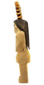 Robin Willeto (b. 1962) - Navajo Cottonwood Carved Native American Figure c. 1996, 42.5" x 10" x 7"