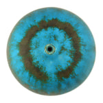 Rose Cabat (1914-2015) - Deep Turquoise and Dark Olive Brown Feelie c. 1960-70s, 6.25" x 3"