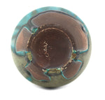 Rose Cabat (1914-2015) - Deep Turquoise and Dark Olive Brown Feelie c. 1960-70s, 6.25" x 3"