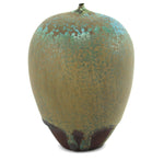 Rose Cabat (1914-2015) - Teal Blue and Tan Crystalline Feelie c. 1960s, 5.75" x 4"