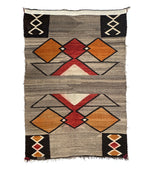 Navajo Double Saddle Blanket c. 1915, 49.5" x 34"