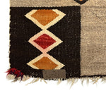 Navajo Double Saddle Blanket c. 1915, 49.5" x 34"