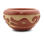 Mary Cain (1915-2010) - Santa Clara Redware Bowl with Carved Avanyu Design c. 1970s, 3" x 6" (P90472-0911-004)