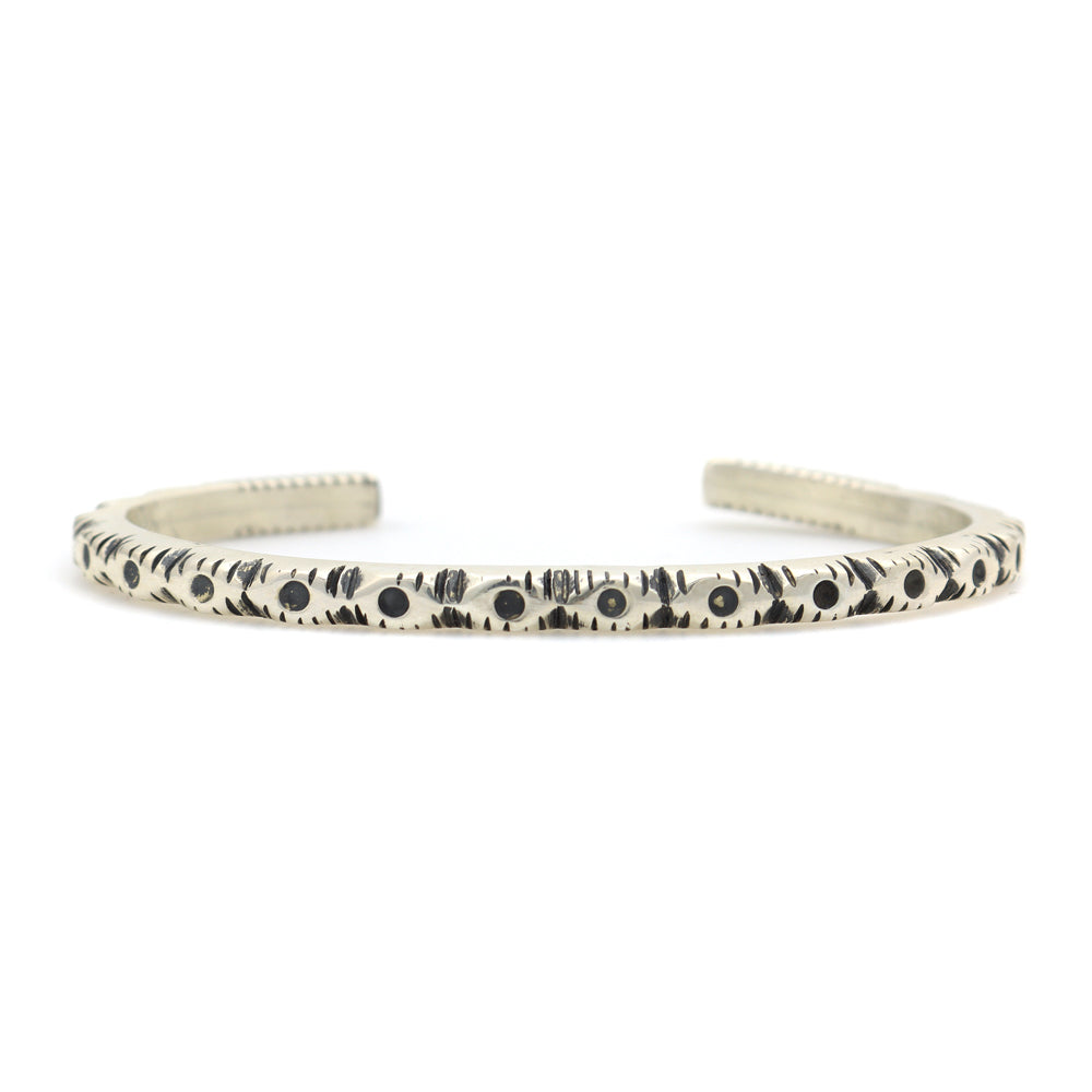 Sam Patania - Silver Bracelet with Carved Design, size 6.5 (J91699-0520-001)
