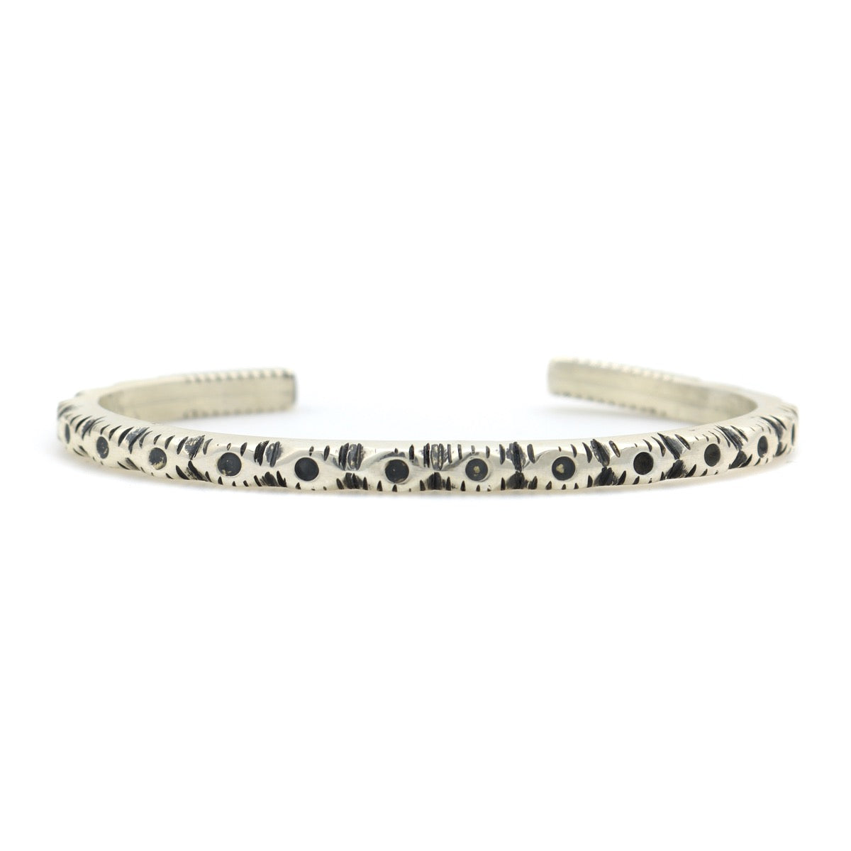 Sam Patania - Silver Bracelet with Carved Design, size 6.5 (J91699-0520-001) 5
