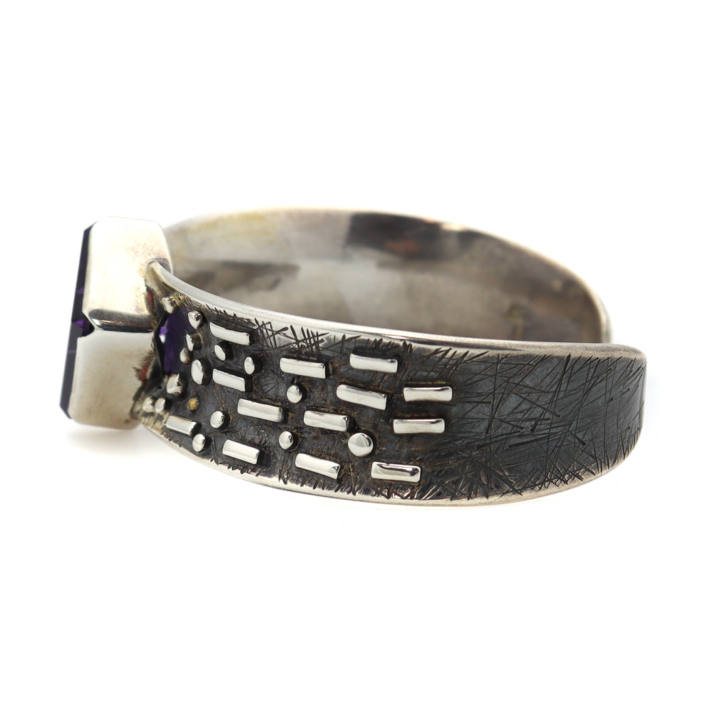 Sam Patania - Amethyst and Silver Bracelet, size 6.5 (J91699-0520-005) 1
