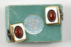 Frank Patania, Jr. - 14K Gold, Sterling Silver, and Coral Cufflinks