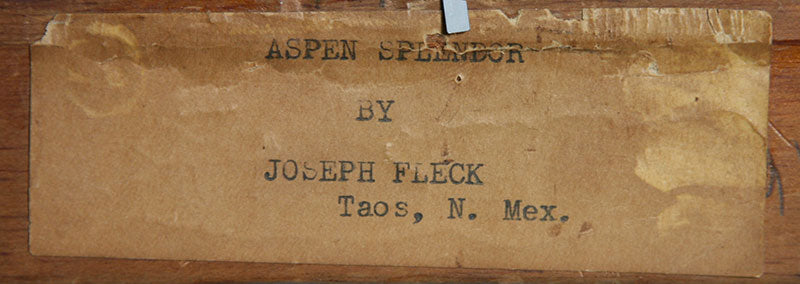 SOLD Joseph Fleck (1892-1977) - Aspen Splendor
