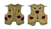 Plateau Beaded Leather Child's Vest with Floral Design c. 1920-30s, 15" x 13" (DW1317)x
