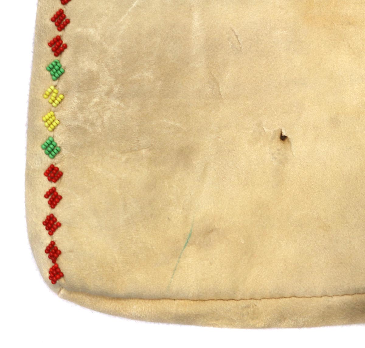 Beaded Leather Bag c. 1910-20s, 13" x 20.5" (DW90225C-0222-001) 3

