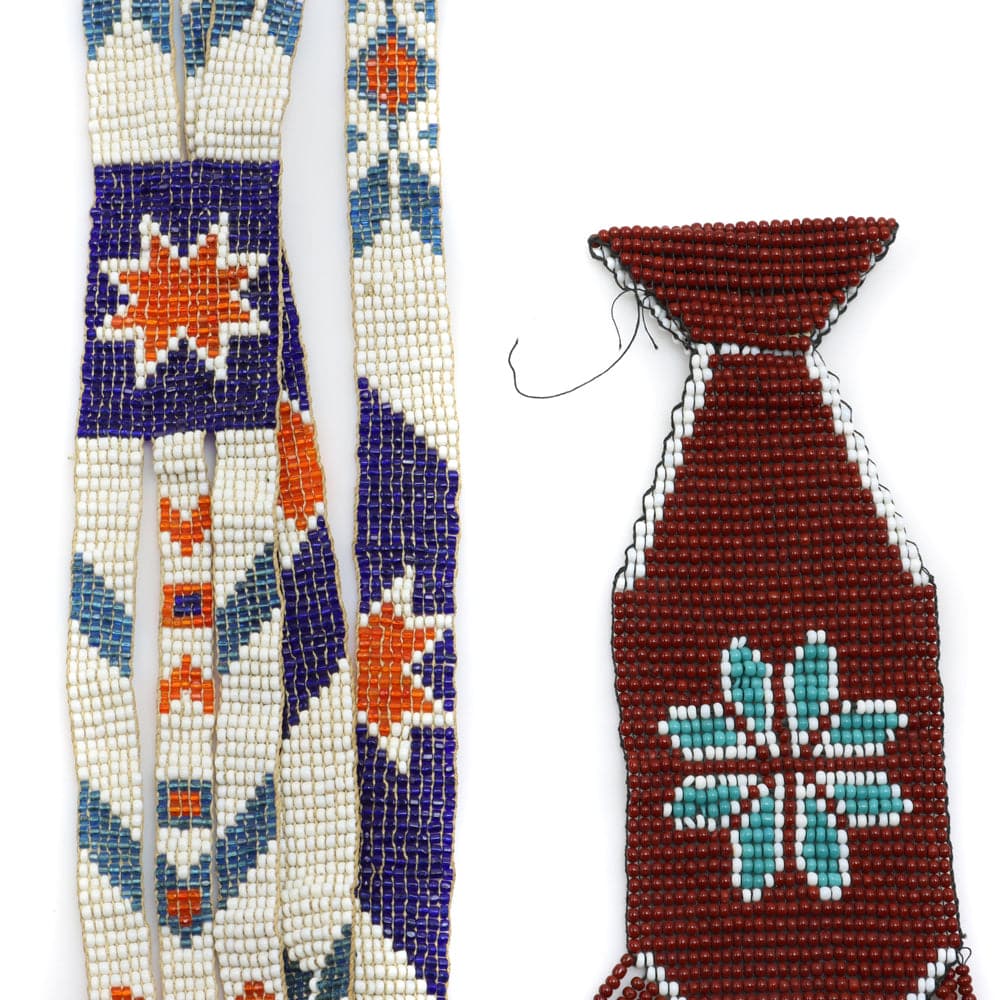 Group of 3 - 2 Plateau Beaded Necklaces and 1 Beaded Pendant c. 1900-20s (DW90377A-1020-001) 1
