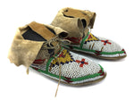 Possibly Gros Ventre Beaded Moccasins, c. 1900s, 8" x 9.5" x 3.5" each (DW90757-0421-012)2