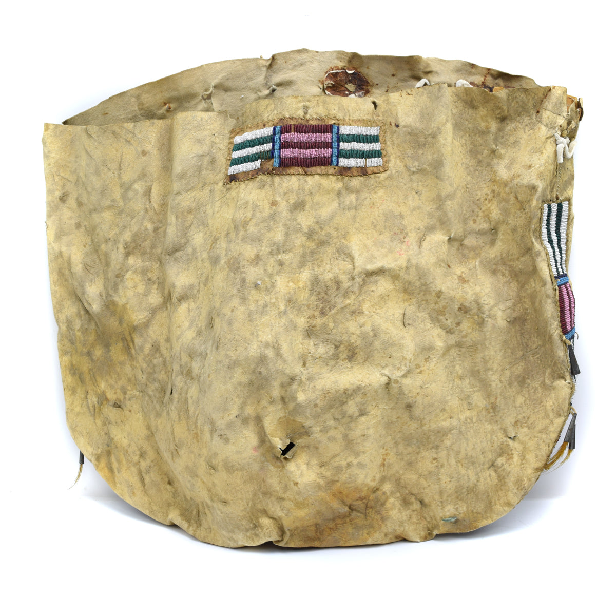 Sioux Beaded Leather Single Saddle/Teepee Bag c. 1890s, 20" x 22.5" (DW91963-0121-001)
