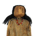 Apache Leather Beaded Cornhusk Doll c. 1900-10s, 8.25" x 2.75" x 1.5" (DW91963-1021-017)2