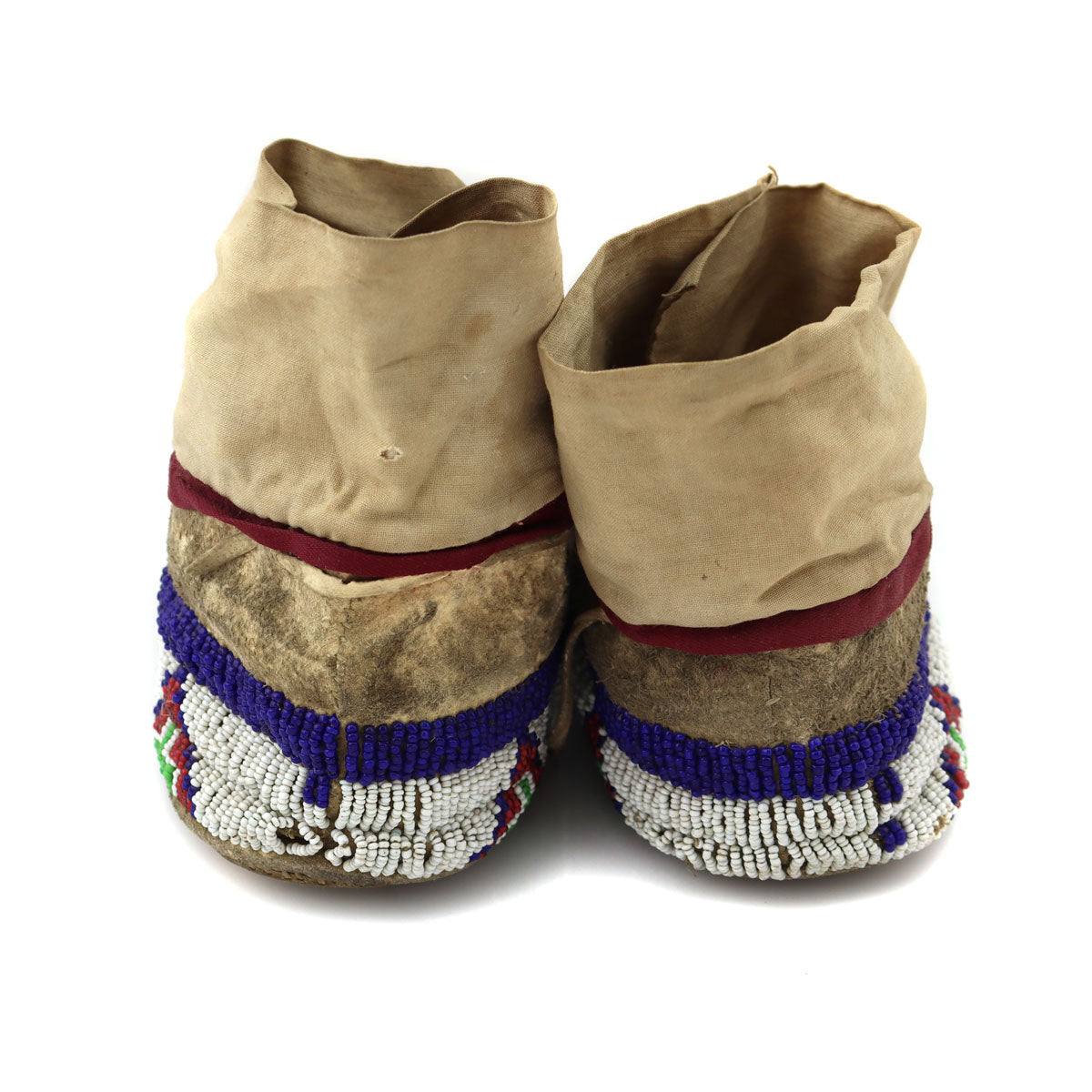 Sioux Beaded Leather Moccasins c. 1890s, 2.75" x 8.5" x 3.25" (DW91963-1021-019)3