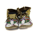 Sioux Leather Beaded Moccasins c. 1890s, 4" x 9.5" x 3.5" (DW92323A-0421-005) 1
