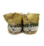Sioux Leather Beaded Moccasins c. 1890s, 4" x 9.5" x 3.5" (DW92323A-0421-005) 3
