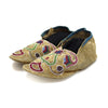 Woodlands (Sac and Fox) Leather Beaded Moccasins c. 1890-1900s, 3.5" x 9.5" x 3.5" (DW92323A-0421-006)
