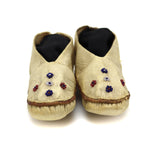 Eskimo Seal Leather and Beaded Baby Moccasins c. 1900s, 2" x 5" x 2" (DW92323A-0421-007) 1
