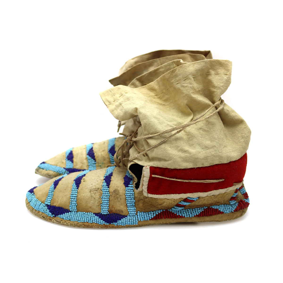 Blackfoot Leather Beaded Moccasins c. 1880-90s, 7" x 10" x 4" (DW92323A-0421-012) 2
