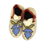 Woodlands (Sac and Fox) Leather Beaded Moccasins with Floral Design c. 1900s, 2" x 5.25" x 2.25" (DW92323A-0421-015) 5
