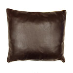 Custom Leather Pillow with c. 1930s Navajo Crystal Textile Inlay, 13" x 16" x 5" (F1450-004) 1
