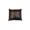 Custom Leather Pillow with c. 1920-30s Navajo Ganado Textile Inlay, 16" x 18" x 6" (F1459-001) 1
