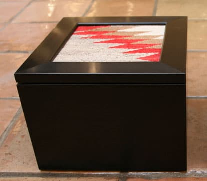Kevin Irvin - Mod Box with Antique Navajo Textile Inlay (F90904-019-001A)