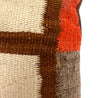 Navajo Custom Leather Pillow with Navajo Textile Inlay 12" x 19" x 5" (F91966B-0822-010) 1