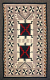 Navajo Crystal Storm Pattern Rug with Valero Stars, c. 1930, 121" x 74.5"