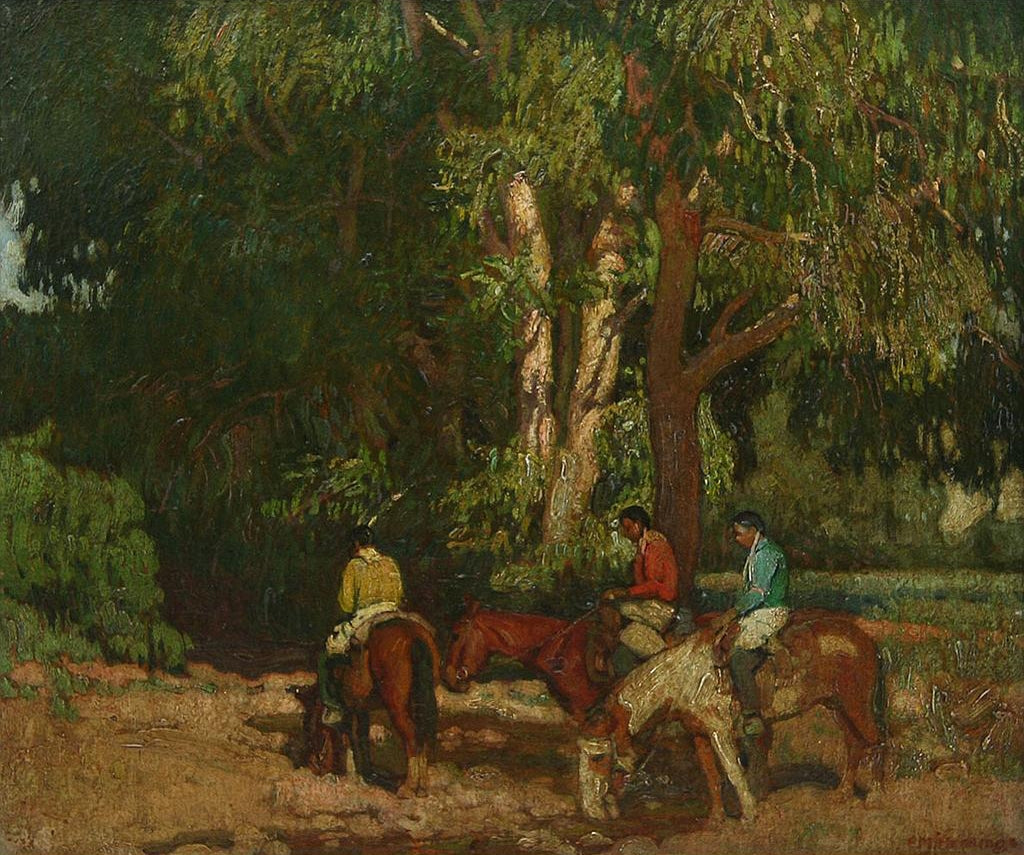 SOLD E. Martin Hennings (1886-1956) - Watering Their Horses