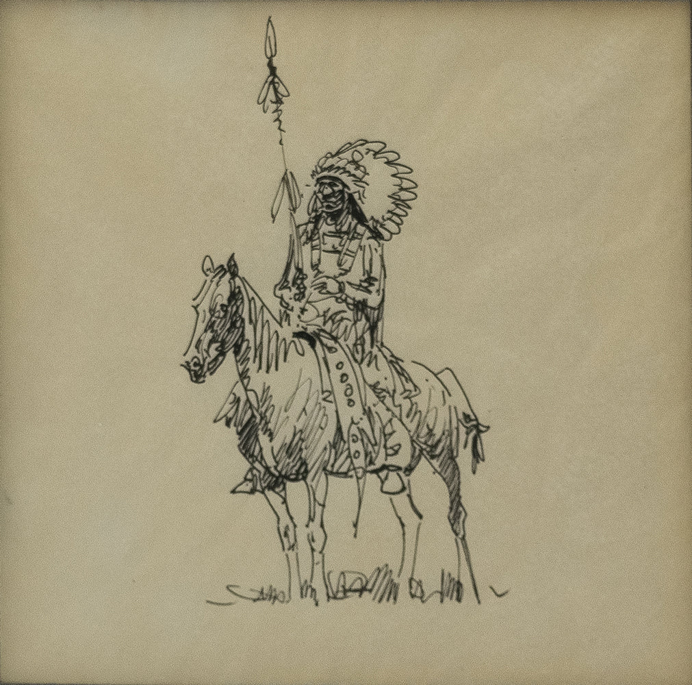 Edward Borein (1872-1945) - Plains Indian