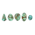 Group of 5 Turquoise Cabochons, 120.38 Total Carats