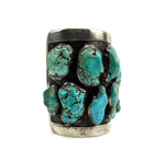 Patania Thunderbird Shop - Turquoise Nugget and Sterling Silver Bracelet c. 1950s, size 6.5 (J90370-0123-001)3

