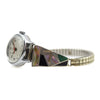 Zuni Multi-Stone Channel Inlay and Silver Watchband c. 1950-60s, size 6
